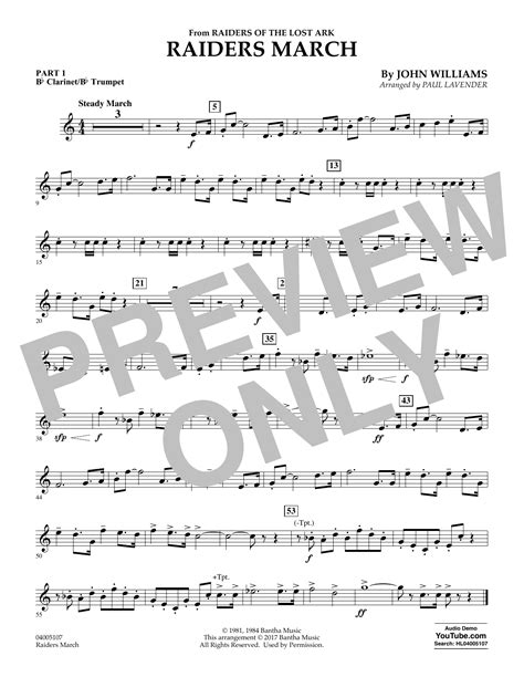 Raiders March - Pt.1 - Bb Clarinet/Bb Trumpet
